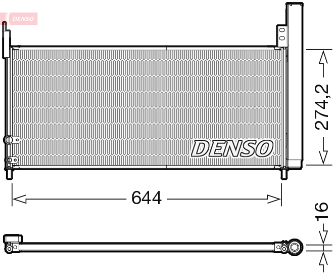 DCN50116: Конденсор кондиционера Denso DCN50116 купить