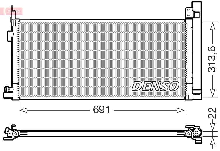 DCN50124: Конденсор кондиционера Denso DCN50124 купить