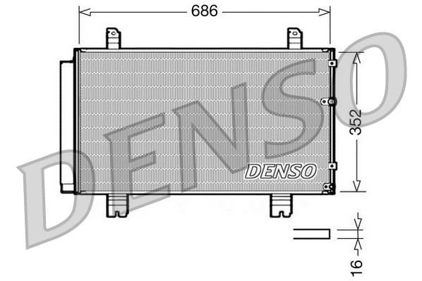 DCN51002: Конденсор кондиционера Denso DCN51002 купить