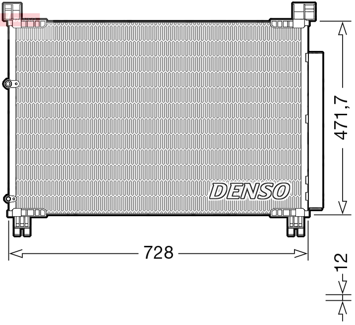 DCN51015: Конденсор кондиционера Denso DCN51015 купить