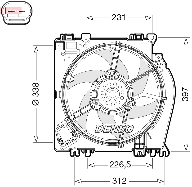 DER46002: Вентиляторы охлаждения DER46002 DENSO