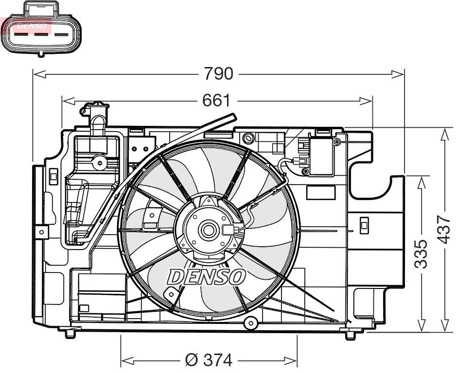 DER50004: Вентиляторы охлаждения DER50004 DENSO