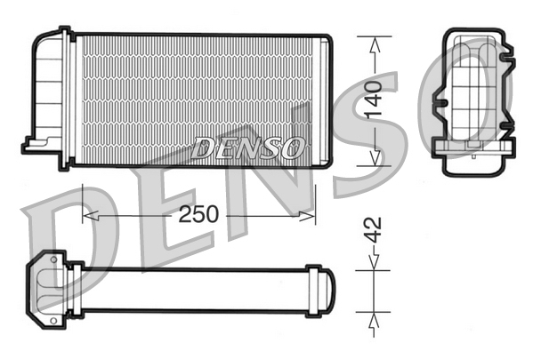 DRR09002: Радиатор отопителя Denso DRR09002 купить
