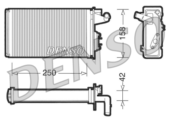 DRR09010: Радиатор отопителя Denso DRR09010 купить