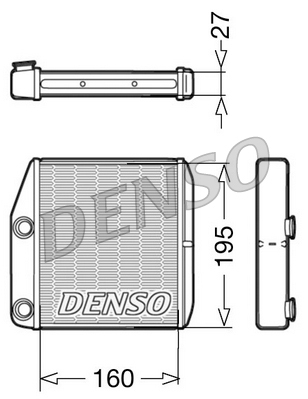 DRR09075: Радиатор отопителя Denso DRR09075 купить