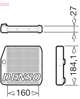 DRR09076: Радиатор отопителя Denso DRR09076 купить