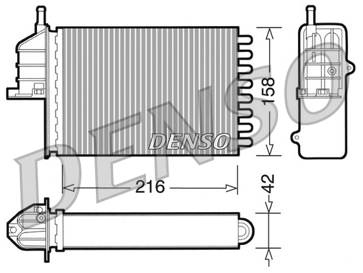 DRR09080: Радиатор отопителя Denso DRR09080 купить