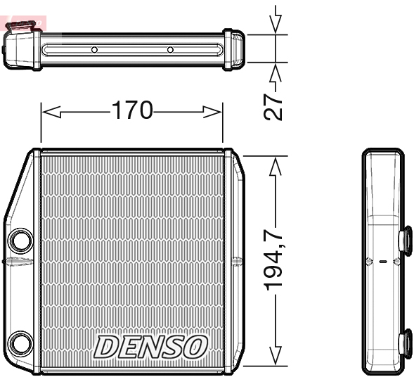 DRR09101: Радиатор отопителя Denso DRR09101 купить